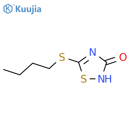 1,2,4-Thiadiazol-3(2H)-one, 5-(butylthio)- structure