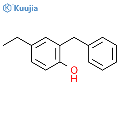 Phenol, 4-ethyl-2-(phenylmethyl)- structure