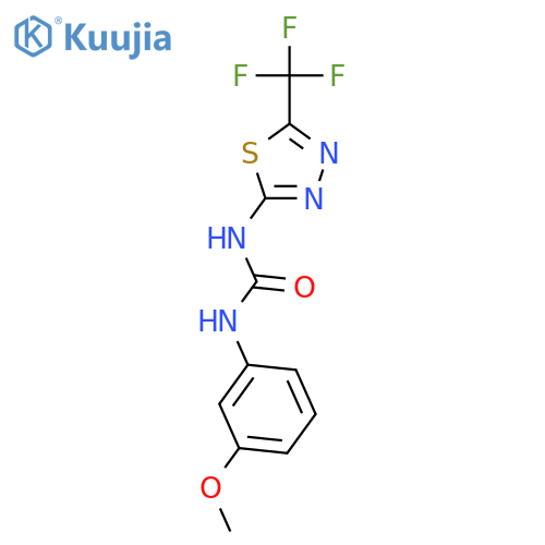 Urea, N-(3-methoxyphenyl)-N'-[5-(trifluoromethyl)-1,3,4-thiadiazol-2-yl]- structure