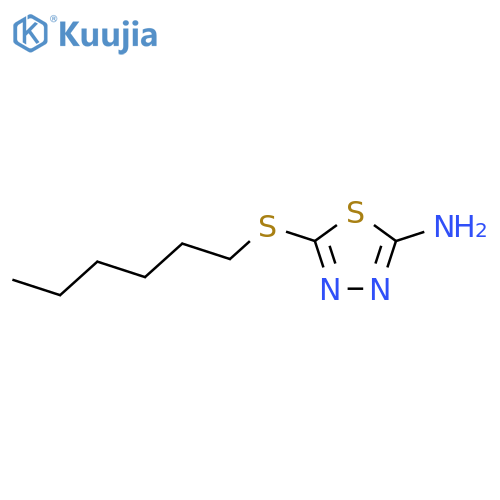 1,3,4-Thiadiazol-2-amine, 5-(hexylthio)- structure