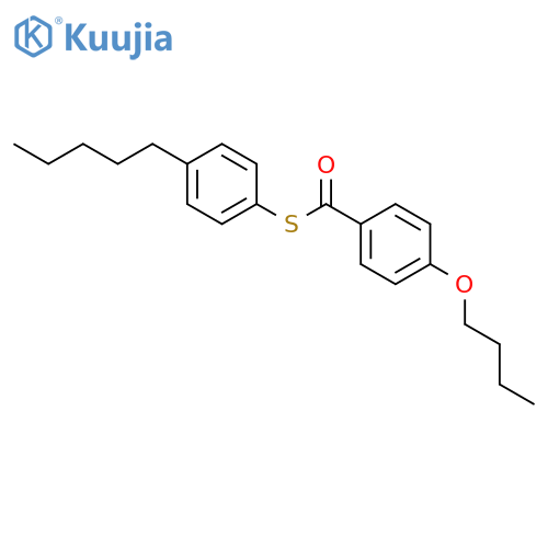 Benzenecarbothioic acid, 4-butoxy-, S-(4-pentylphenyl) ester structure