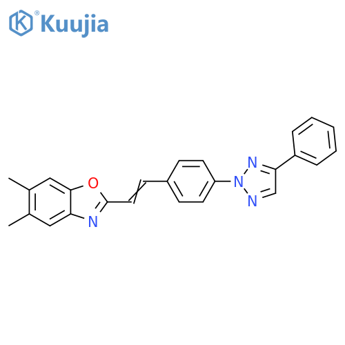 Benzoxazole,5,6-dimethyl-2-[2-[4-(4-phenyl-2H-1,2,3-triazol-2-yl)phenyl]ethenyl]- structure