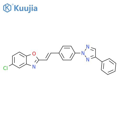 Benzoxazole,5-chloro-2-[2-[4-(4-phenyl-2H-1,2,3-triazol-2-yl)phenyl]ethenyl]- structure