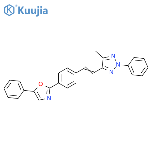 2H-1,2,3-Triazole, 4-methyl-2-phenyl-5-[2-[4-(5-phenyl-2-oxazolyl)phenyl]ethenyl]- structure