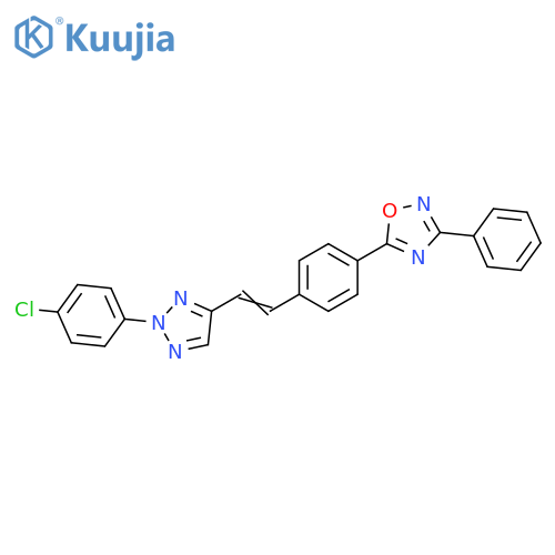 1,2,4-Oxadiazole, 5-[4-[2-[2-(4-chlorophenyl)-2H-1,2,3-triazol-4-yl]ethenyl]phenyl]-3-phenyl- structure