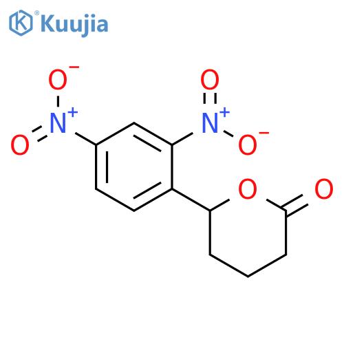 2H-Pyran-2-one, 6-(2,4-dinitrophenyl)tetrahydro-, (R)- structure