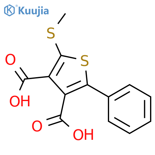3,4-Thiophenedicarboxylic acid, 2-(methylthio)-5-phenyl- structure