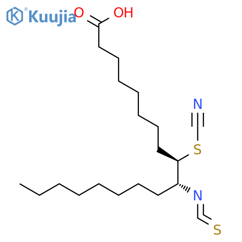 Octadecanoic acid, 10-isothiocyanato-9-thiocyanato-, (R*,R*)- structure