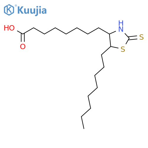 4-Thiazolidineoctanoic acid, 5-octyl-2-thioxo-, trans- structure