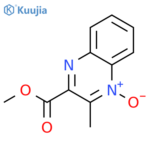 2-Quinoxalinecarboxylicacid, 3-methyl-, methyl ester, 4-oxide structure