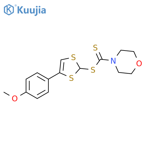 4-Morpholinecarbodithioic acid, 4-(4-methoxyphenyl)-1,3-dithiol-2-yl ester structure