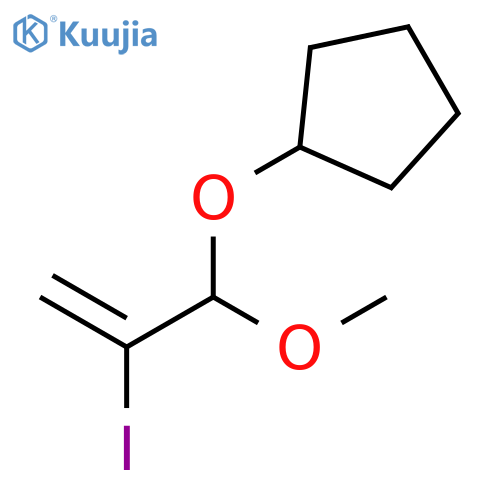 Cyclopentane, [(2-iodo-1-methoxy-2-propenyl)oxy]- structure