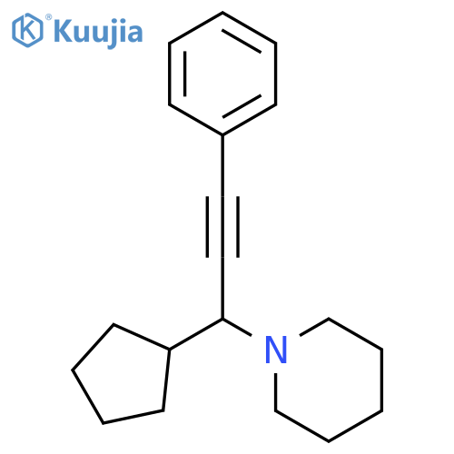PIPERIDINE, 1-(1-CYCLOPENTYL-3-PHENYL-2-PROPYNYL)- structure