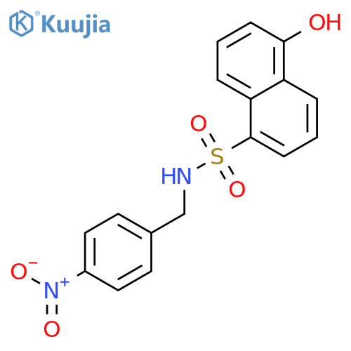 1-NAPHTHALENESULFONAMIDE, 5-HYDROXY-N-[(4-NITROPHENYL)METHYL]- structure