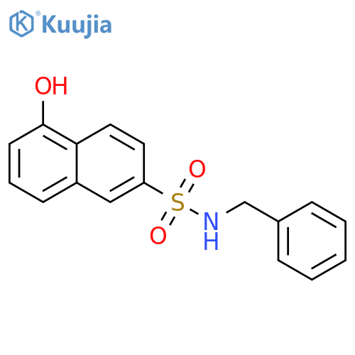 2-Naphthalenesulfonamide, 5-hydroxy-N-(phenylmethyl)- structure