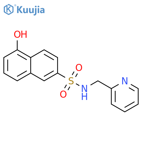2-Naphthalenesulfonamide, 5-hydroxy-N-(2-pyridinylmethyl)- structure