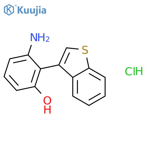 Phenol, 3-amino-2-benzo[b]thien-3-yl-, hydrochloride structure