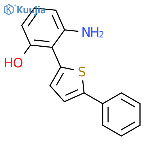 Phenol, 3-amino-2-(5-phenyl-2-thienyl)- structure