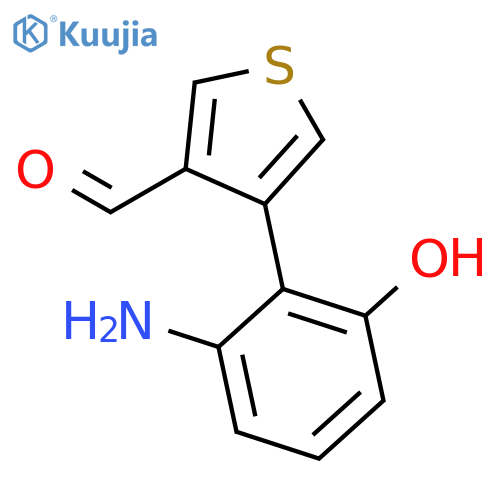 3-THIOPHENECARBOXALDEHYDE, 4-(2-AMINO-6-HYDROXYPHENYL)- structure