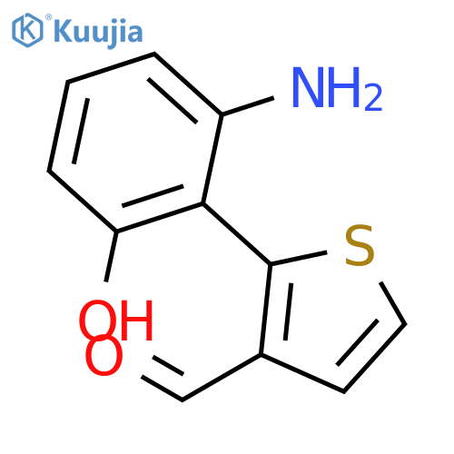 3-Thiophenecarboxaldehyde, 2-(2-amino-6-hydroxyphenyl)- structure
