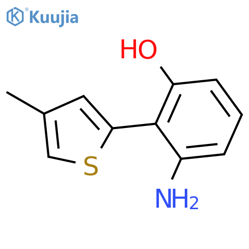 Phenol, 3-amino-2-(4-methyl-2-thienyl)- structure