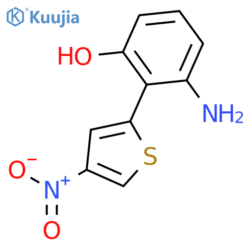 PHENOL, 3-AMINO-2-(4-NITRO-2-THIENYL)- structure