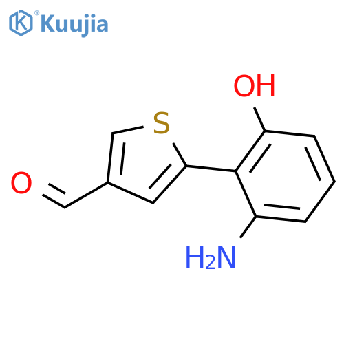 3-Thiophenecarboxaldehyde, 5-(2-amino-6-hydroxyphenyl)- structure
