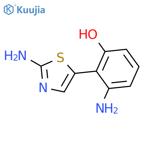 PHENOL, 3-AMINO-2-(2-AMINO-5-THIAZOLYL)- structure