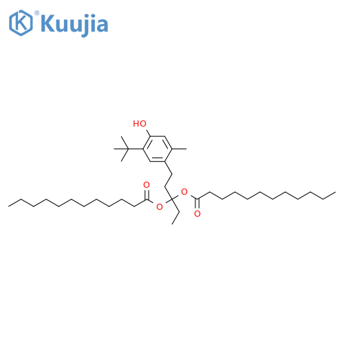 Dodecanoic acid,3-[5-(1,1-dimethylethyl)-4-hydroxy-2-methylphenyl]-1-ethylpropylideneester structure