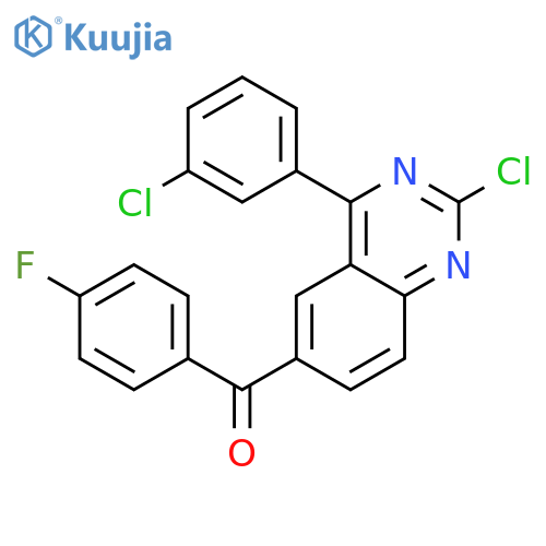 Methanone, [2-chloro-4-(3-chlorophenyl)-6-quinazolinyl](4-fluorophenyl)- structure