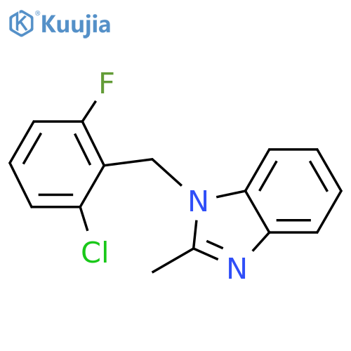1-[(2-chloro-6-fluorophenyl)methyl]-2-methyl-1H-1,3-benzodiazole structure