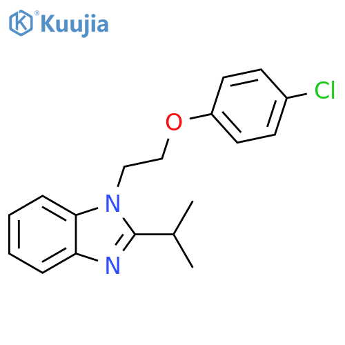 1-2-(4-chlorophenoxy)ethyl-2-(propan-2-yl)-1H-1,3-benzodiazole structure