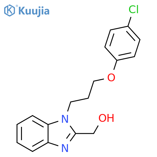 {1-[3-(4-chlorophenoxy)propyl]-1H-1,3-benzodiazol-2-yl}methanol structure