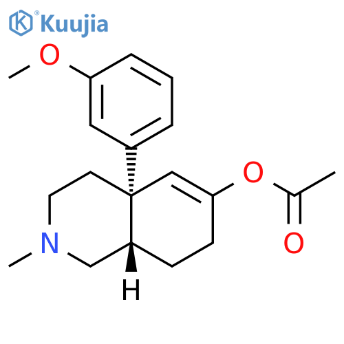 6-Isoquinolinol,1,2,3,4,4a,7,8,8a-octahydro-4a-(3-methoxyphenyl)-2-methyl-, acetate(ester), trans- structure