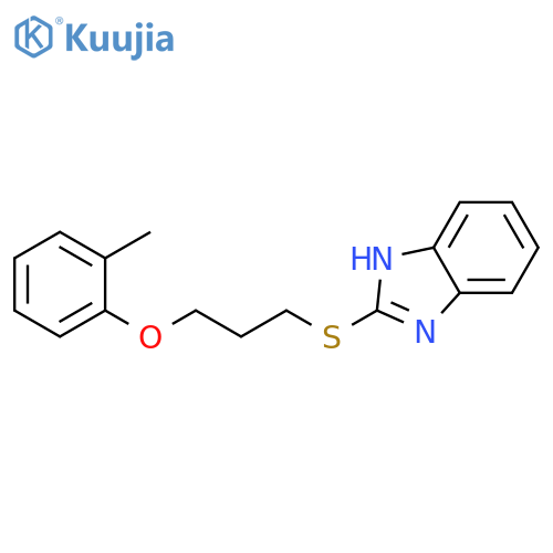 2-{3-(2-methylphenoxy)propylsulfanyl}-1H-1,3-benzodiazole structure