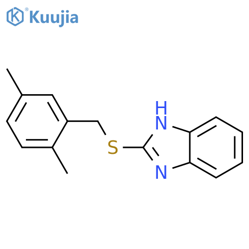 2-{(2,5-dimethylphenyl)methylsulfanyl}-1H-1,3-benzodiazole structure