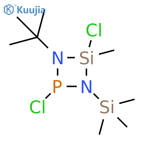 1,3-Diaza-2-phospha-4-silacyclobutane,2,4-dichloro-1-(1,1-dimethylethyl)-4-methyl-3-(trimethylsilyl)- structure