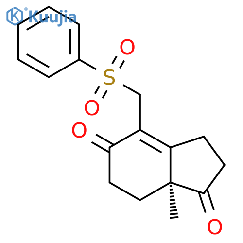 1H-Indene-1,5(6H)-dione,2,3,7,7a-tetrahydro-7a-methyl-4-[(phenylsulfonyl)methyl]-, (S)- structure