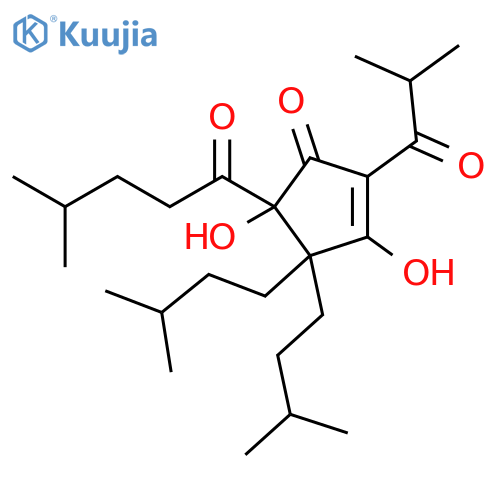 2-Cyclopenten-1-one,3,5-dihydroxy-4,4-bis(3-methylbutyl)-5-(4-methyl-1-oxopentyl)-2-(2-methyl-1-oxopropyl)- structure