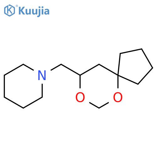 Piperidine, 1-(6,8-dioxaspiro[4.5]dec-9-ylmethyl)- structure