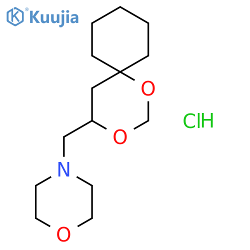 Morpholine, 4-(1,3-dioxaspiro[5.5]undec-4-ylmethyl)-, hydrochloride structure