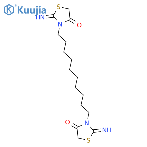 4-Thiazolidinone, 3,3'-(1,10-decanediyl)bis[2-imino- structure
