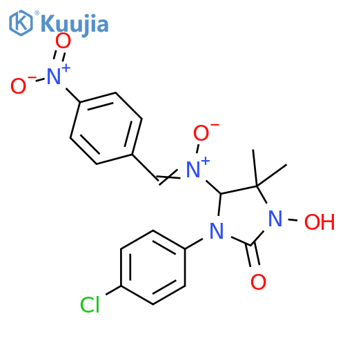 2-Imidazolidinone, 1-(4-chlorophenyl)-3-hydroxy-4,4-dimethyl-5-[[(4-nitrophenyl)methylene]oxidoamino]- structure