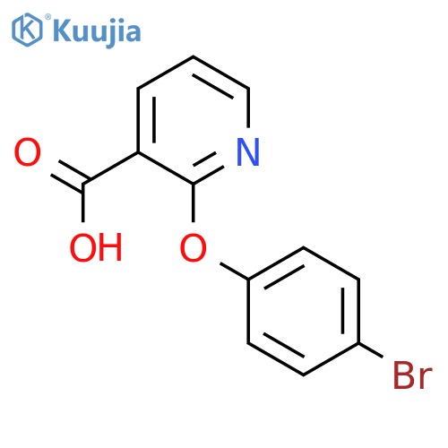 3-Pyridinecarboxylic acid, 2-(4-bromophenoxy)- structure