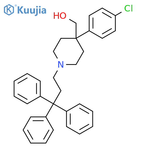 4-Piperidinemethanol, 4-(4-chlorophenyl)-1-(3,3,3-triphenylpropyl)- structure