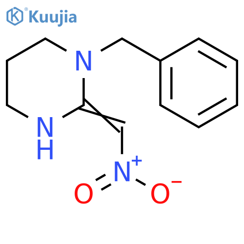 Pyrimidine, hexahydro-2-(nitromethylene)-1-(phenylmethyl)- structure