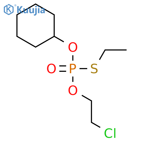 Phosphorothioic acid, O-(2-chloroethyl) O-cyclohexyl S-ethyl ester structure