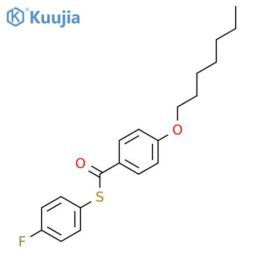 Benzenecarbothioic acid, 4-(heptyloxy)-, S-(4-fluorophenyl) ester structure