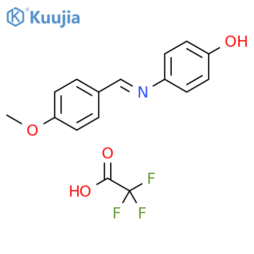 Phenol, 4-[[(4-methoxyphenyl)methylene]amino]-, 2,2,2-trifluoroacetate (1:2) structure