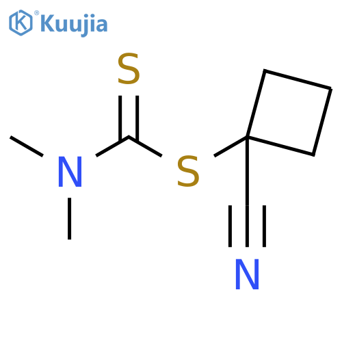 Carbamodithioic acid, dimethyl-, 1-cyanocyclobutyl ester structure